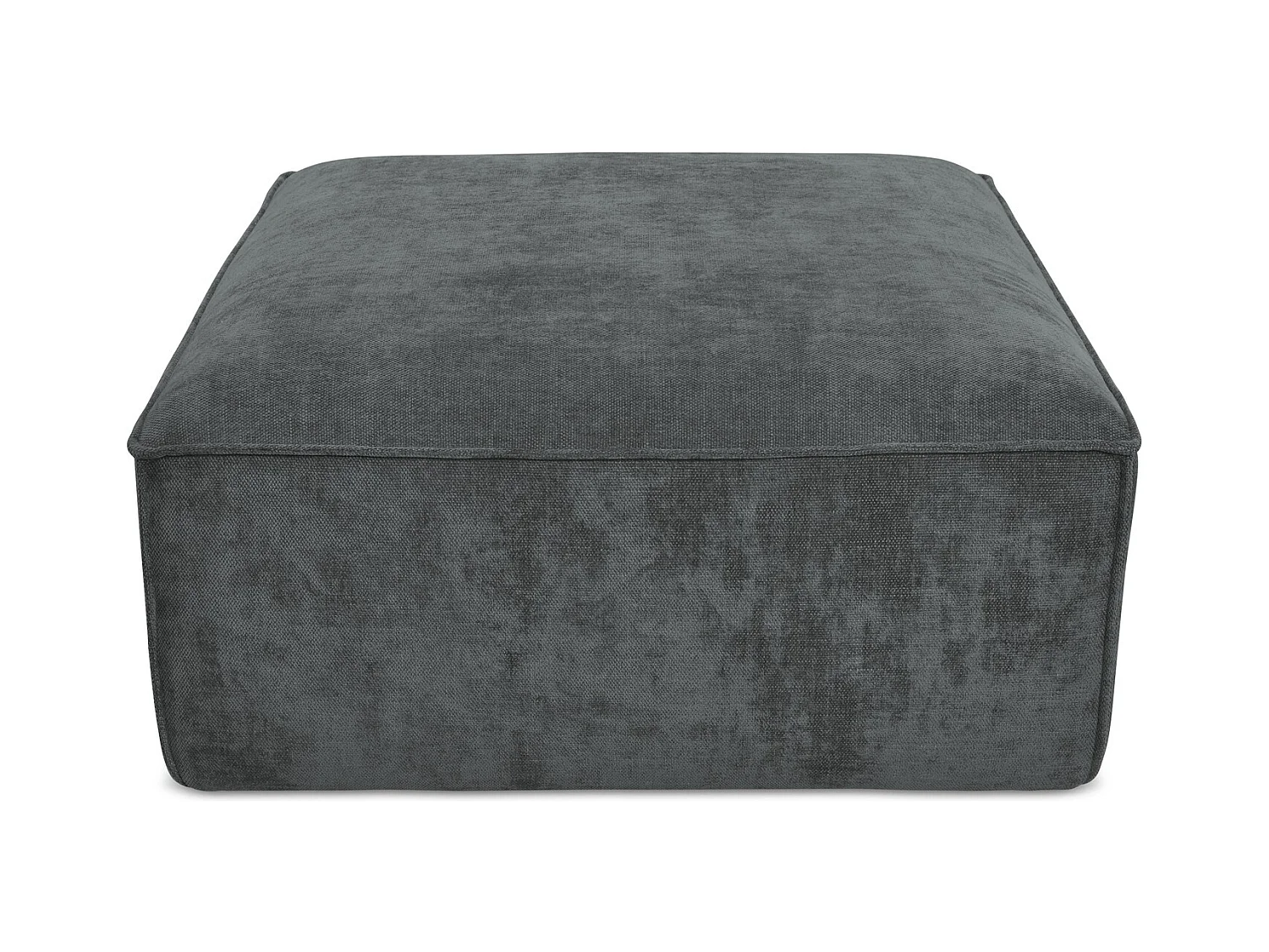 Pouf en tissu chenille - graphite - HANA