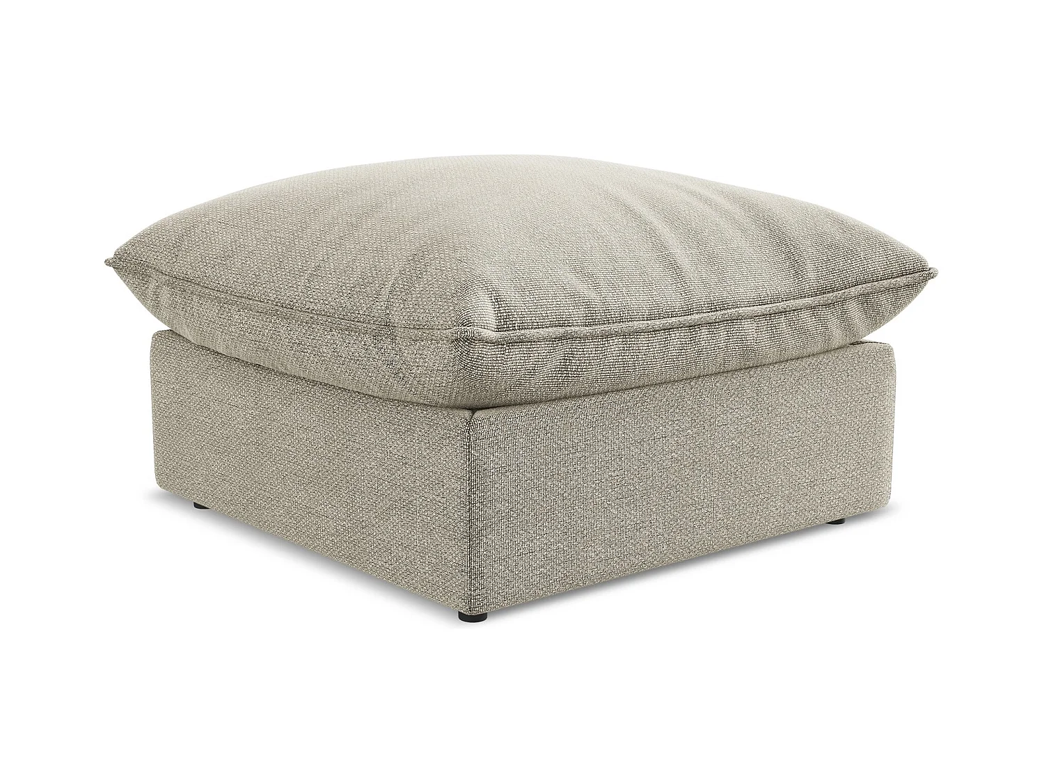 Pouf - Hocker - Bouclé - Taupe - MANAO