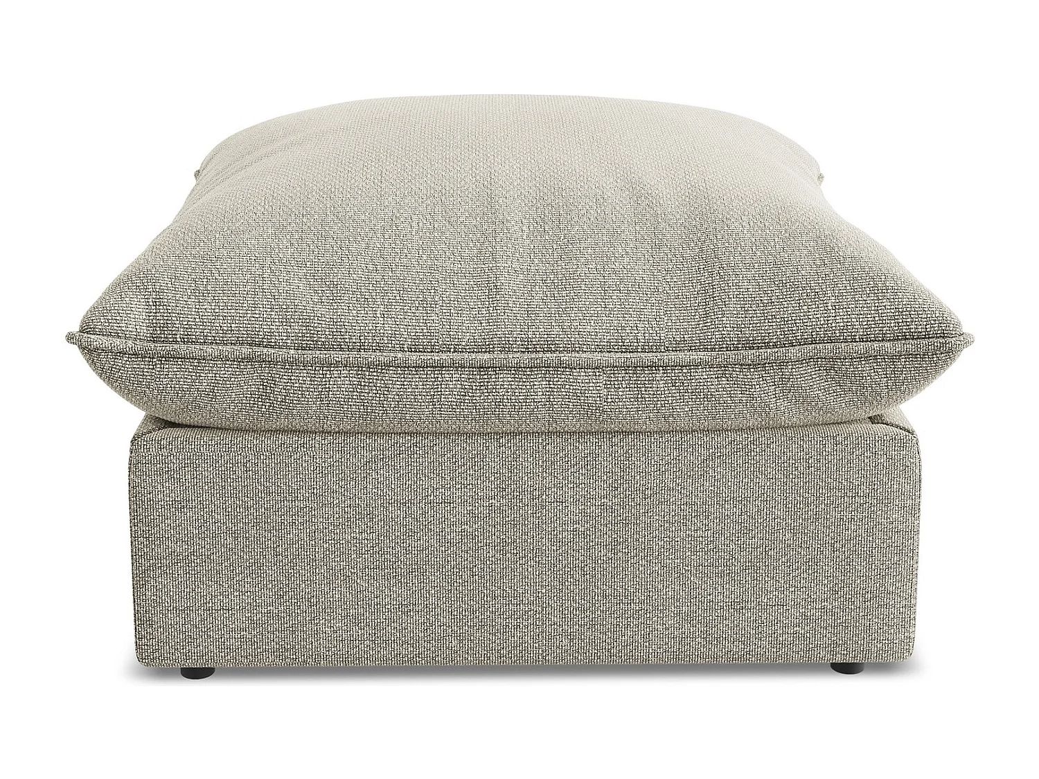 Pouf en tissu bouclette - taupe - MANAO
