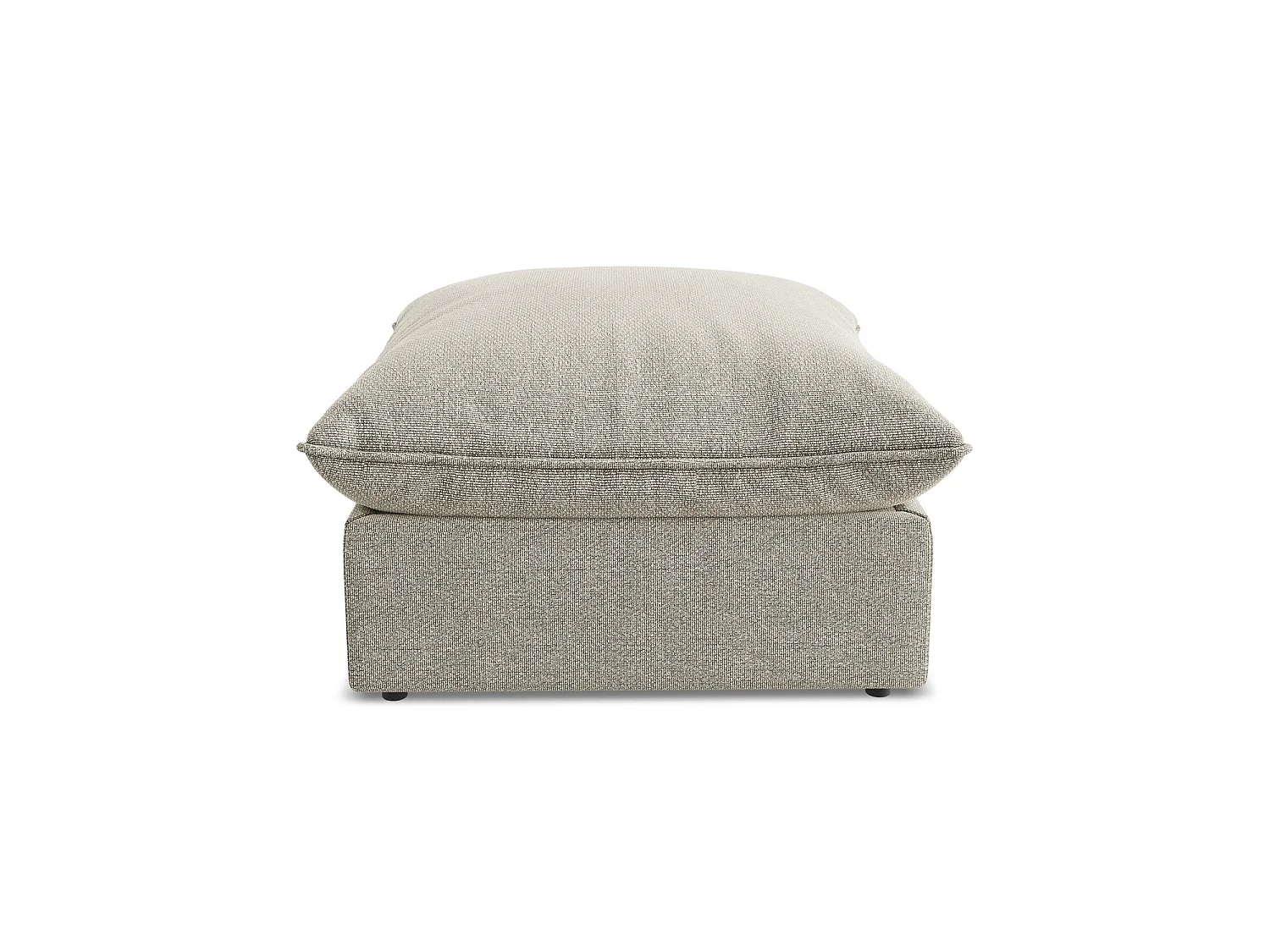Pouf en tissu bouclette - taupe - RAVENNA