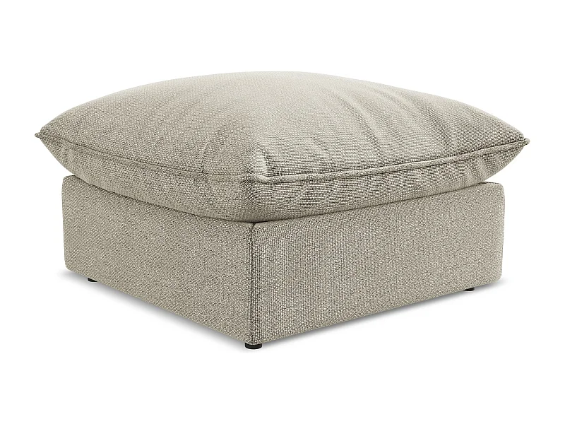 Poef van taupe bouclé - MANAO