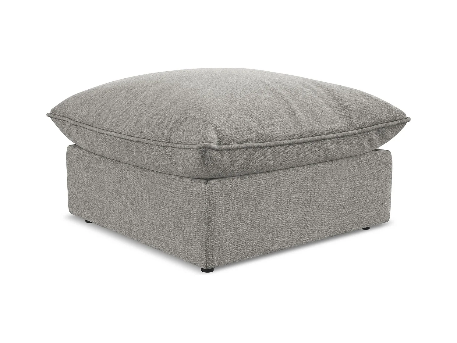 Pouf en velours - gris - MANAO