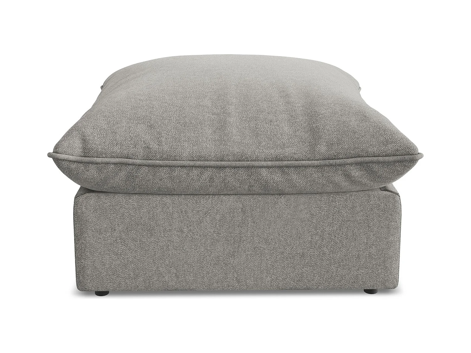 Pouf en velours - gris - MANAO