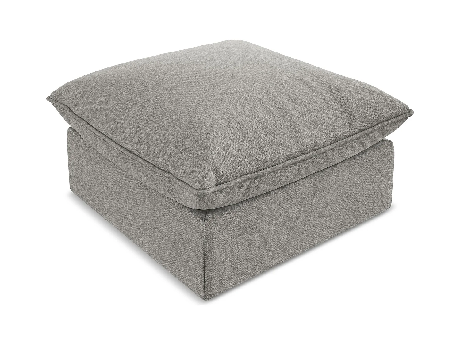 Pouf en velours - gris - MANAO