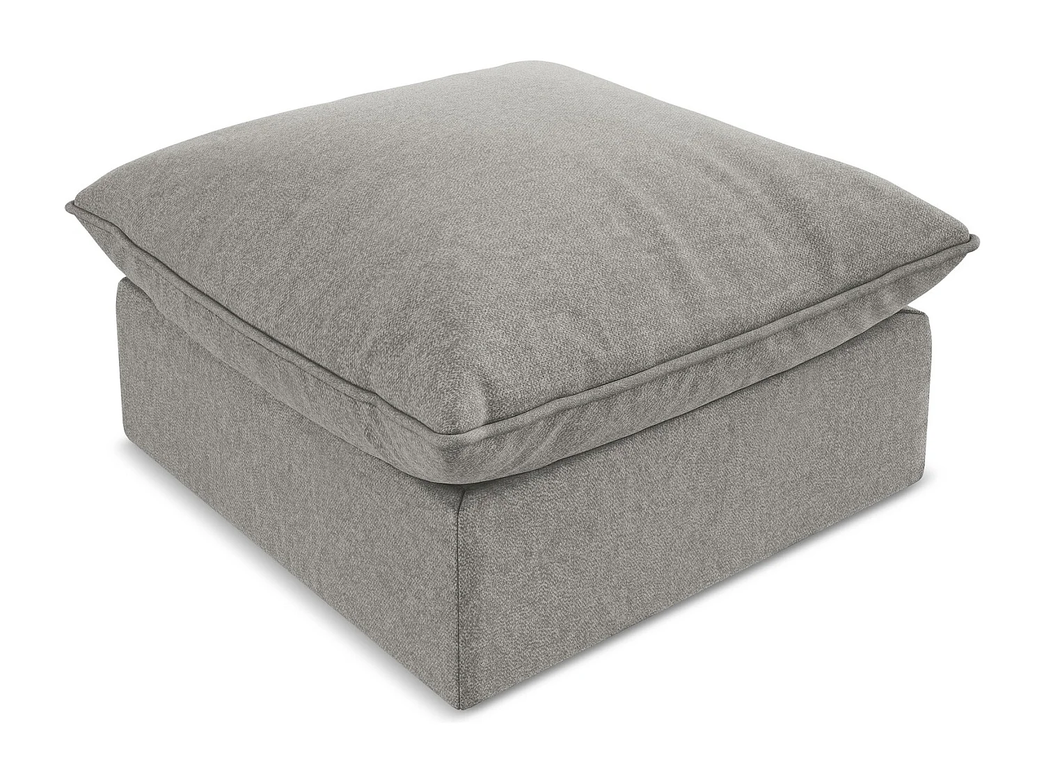 Pouf en velours - gris - MANAO
