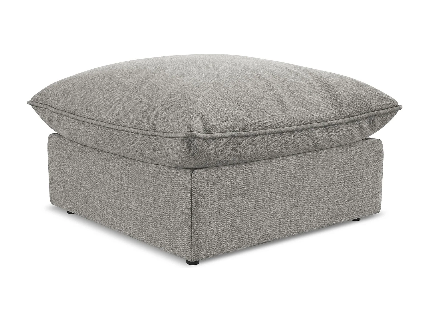 Pouf en velours - gris - MANAO