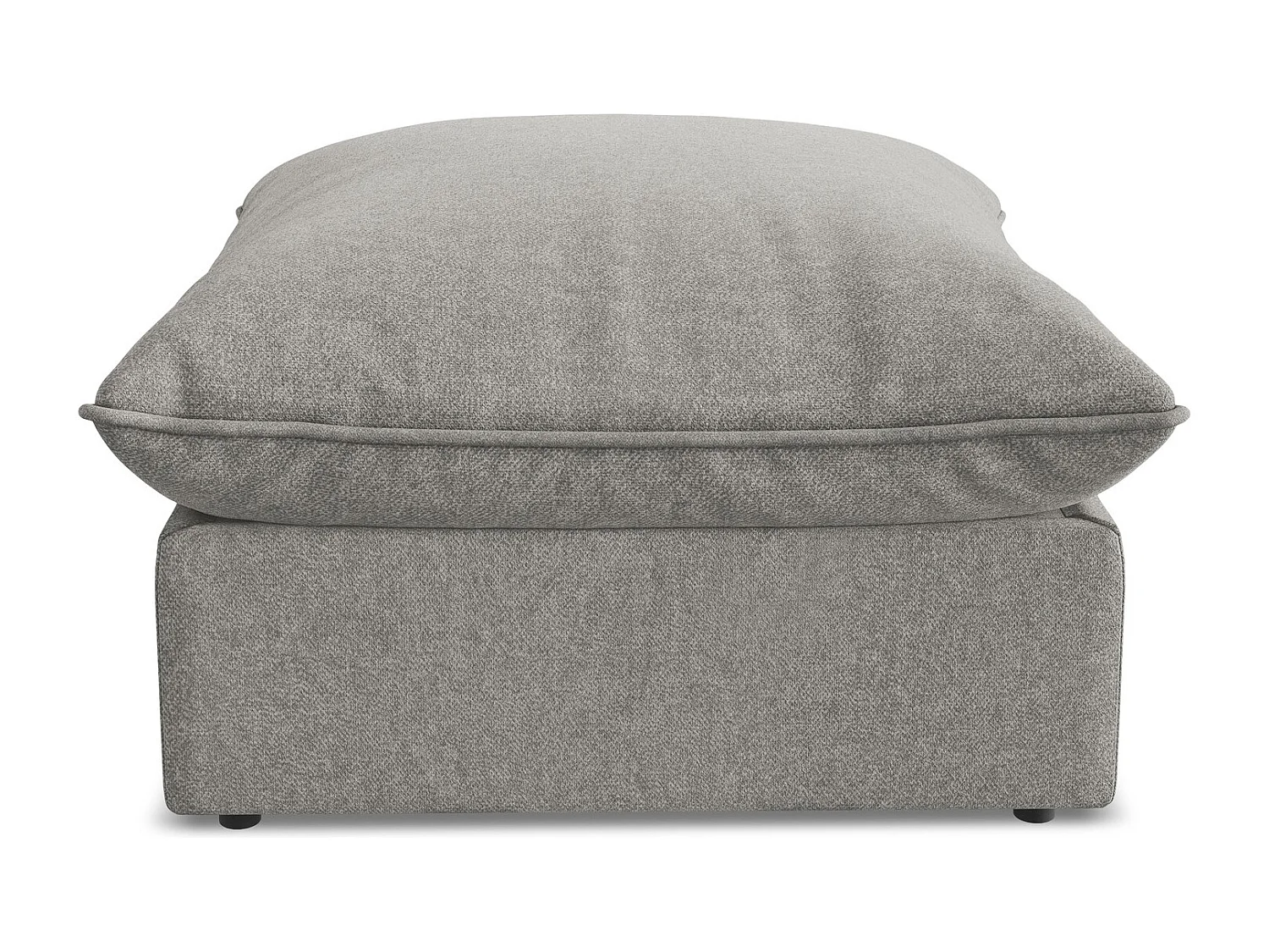 Pouf en velours - gris - MANAO