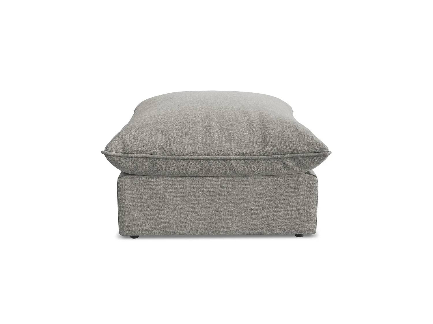 Pouf - Hocker - Samt - Grau - RAVENNA