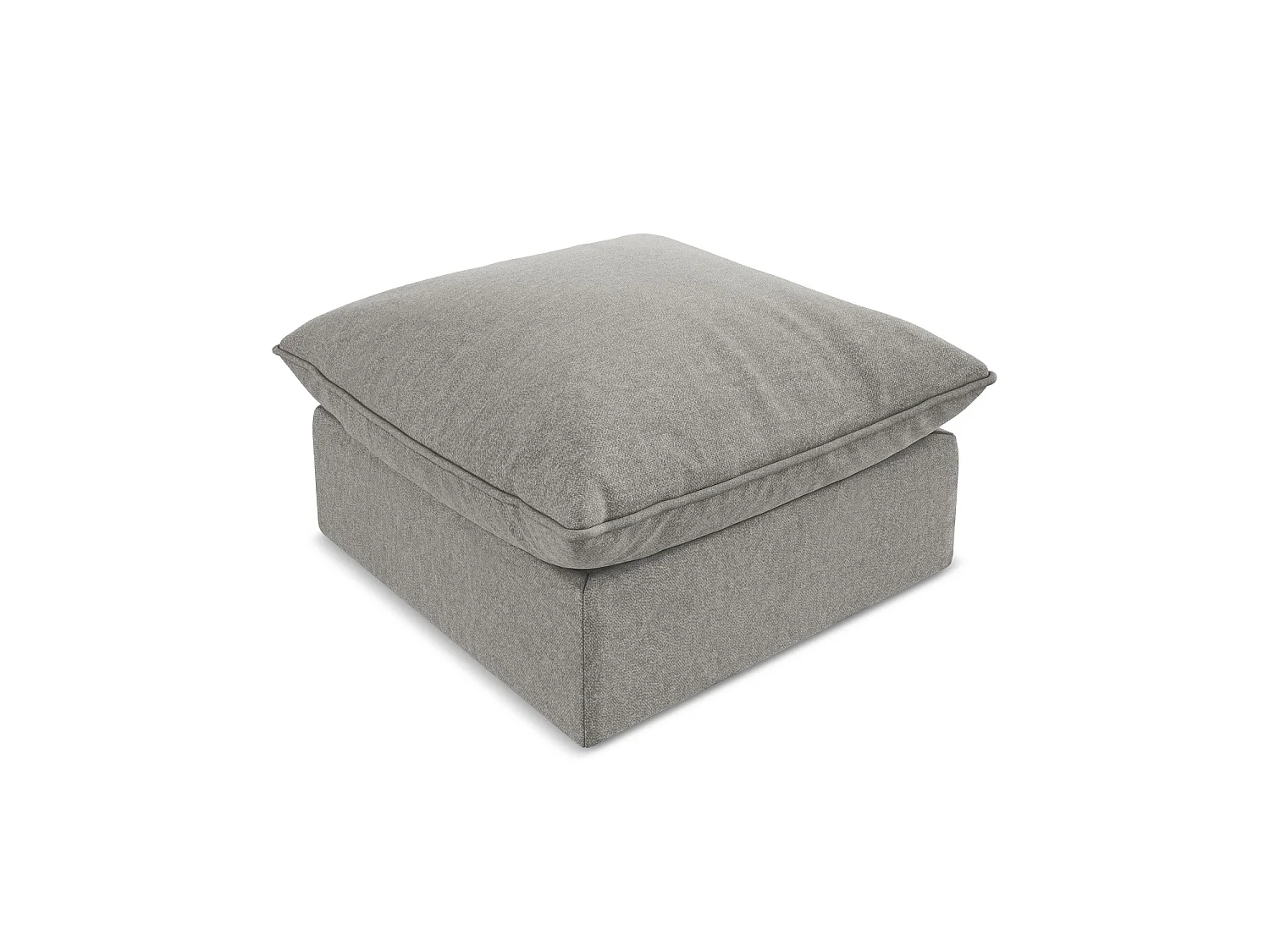 Pouf - Hocker - Samt - Grau - RAVENNA