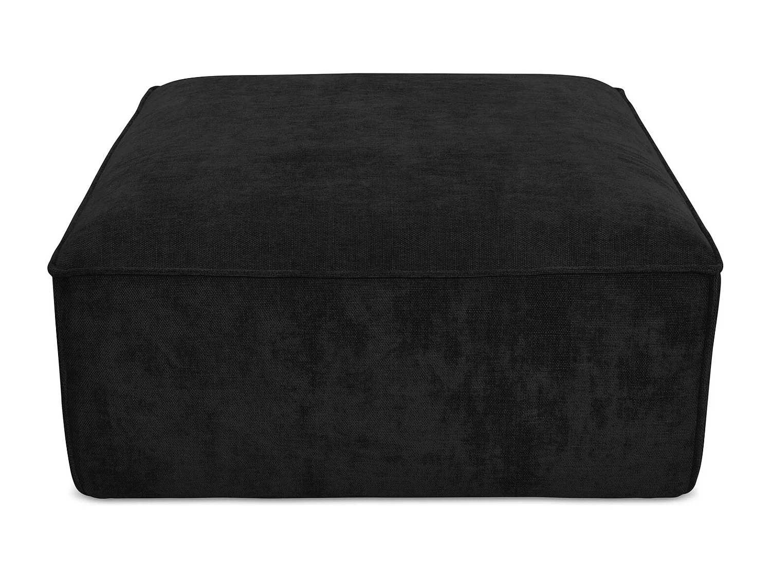 Pouf - Hocker - Chenille - Schwarz - HANA