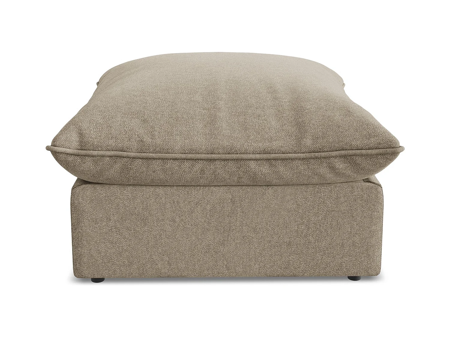Pouf en velours - beige - MANAO