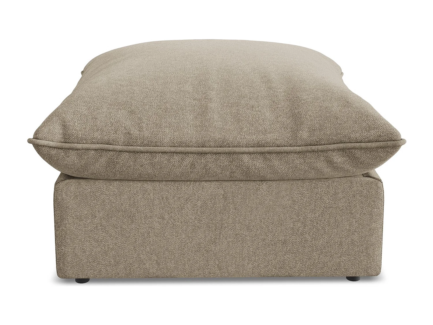 Pouf en velours - beige - MANAO