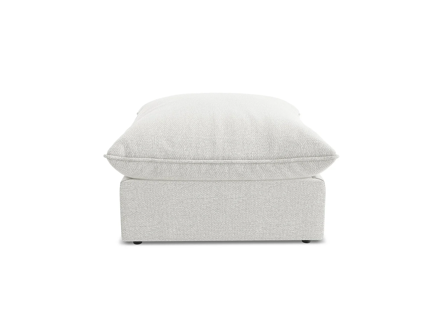 Pouf en tissu bouclette - blanc - RAVENNA