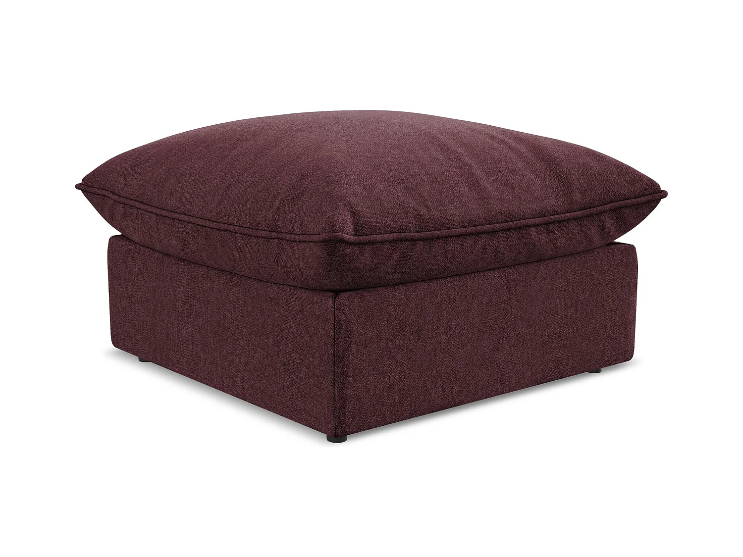 Pouf en velours - bourgogne - MANAO