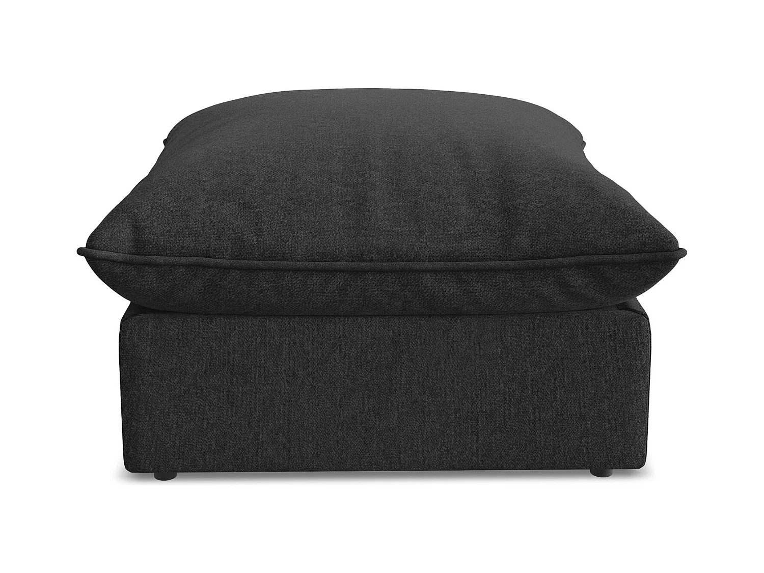 Pouf en velours - noir - MANAO