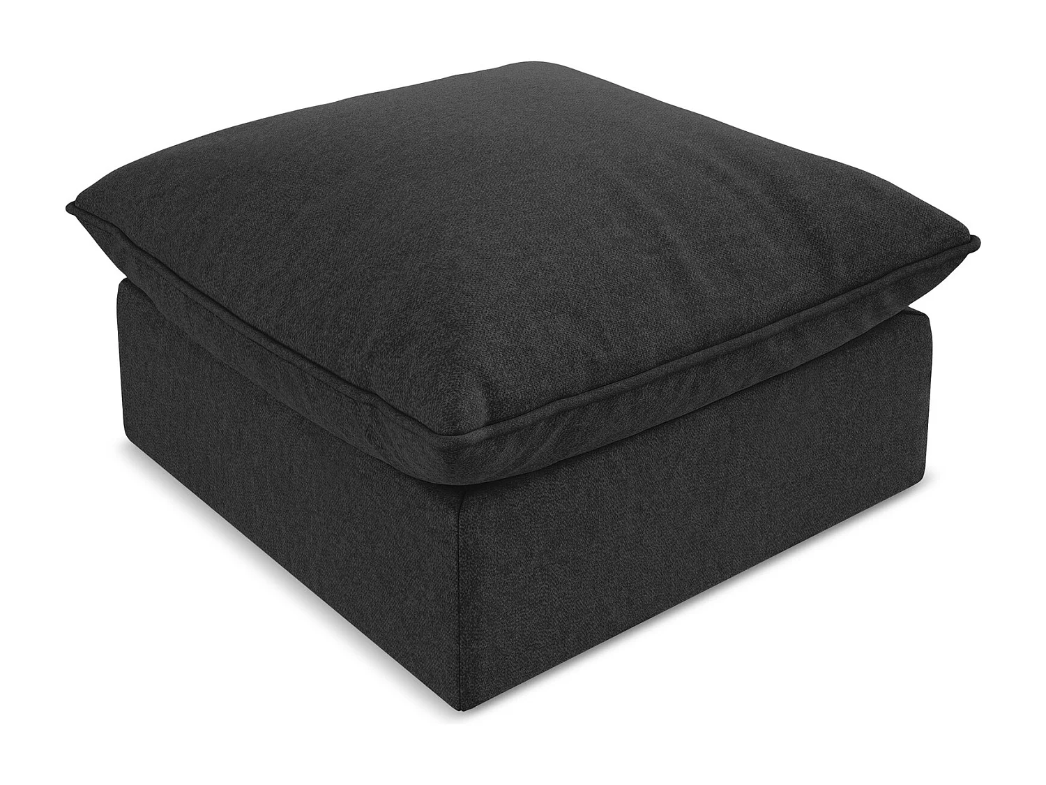 Pouf en velours - noir - MANAO