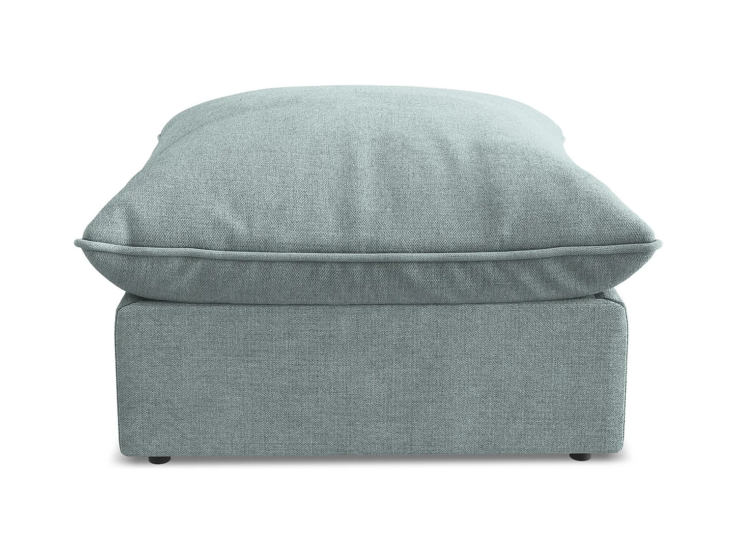 Pouf en tissu texturé - jeans - MANAO