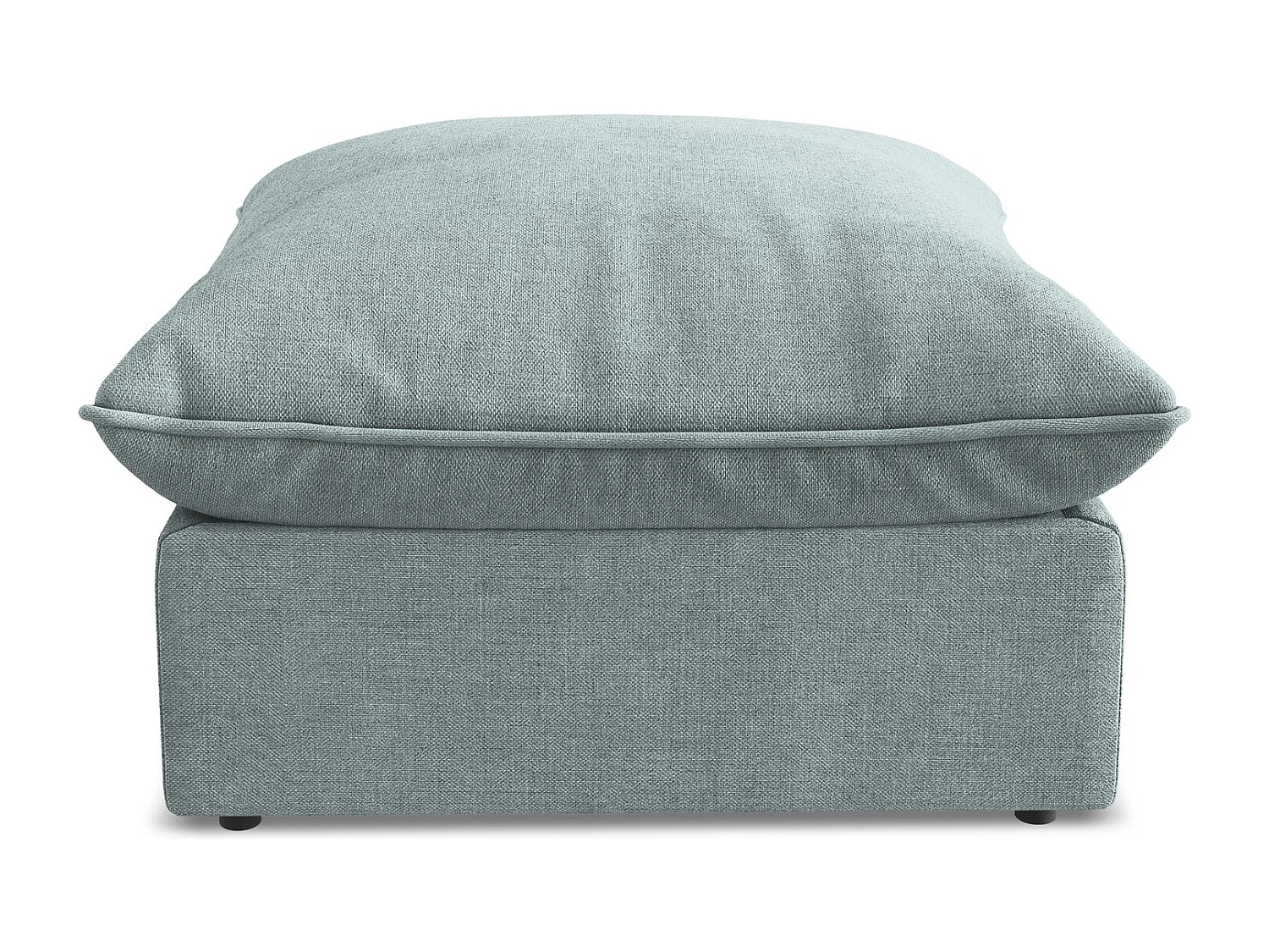 Pouf en tissu texturé - jeans - MANAO