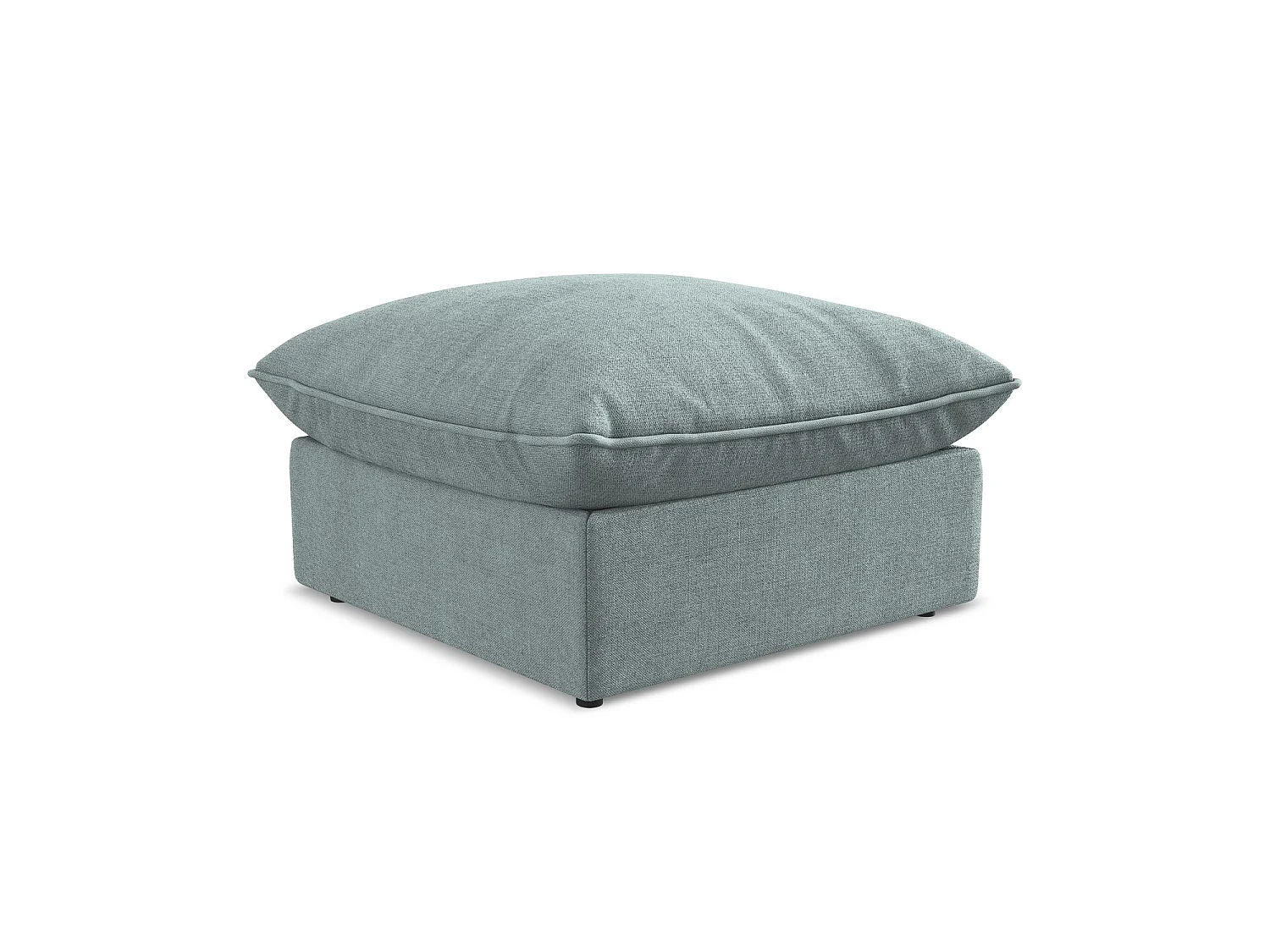 Pouf - Hocker - Strukturstoff - Jeans - RAVENNA