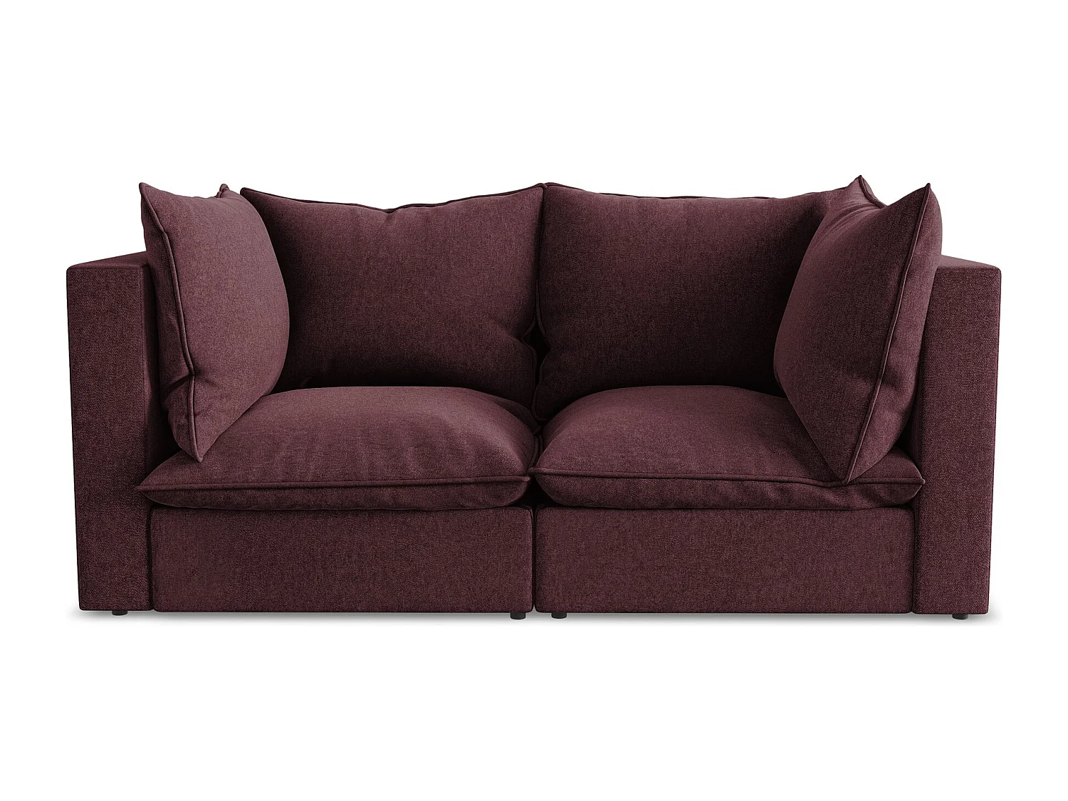 Tweezits modulaire bank van bourgondië velours - MANAO