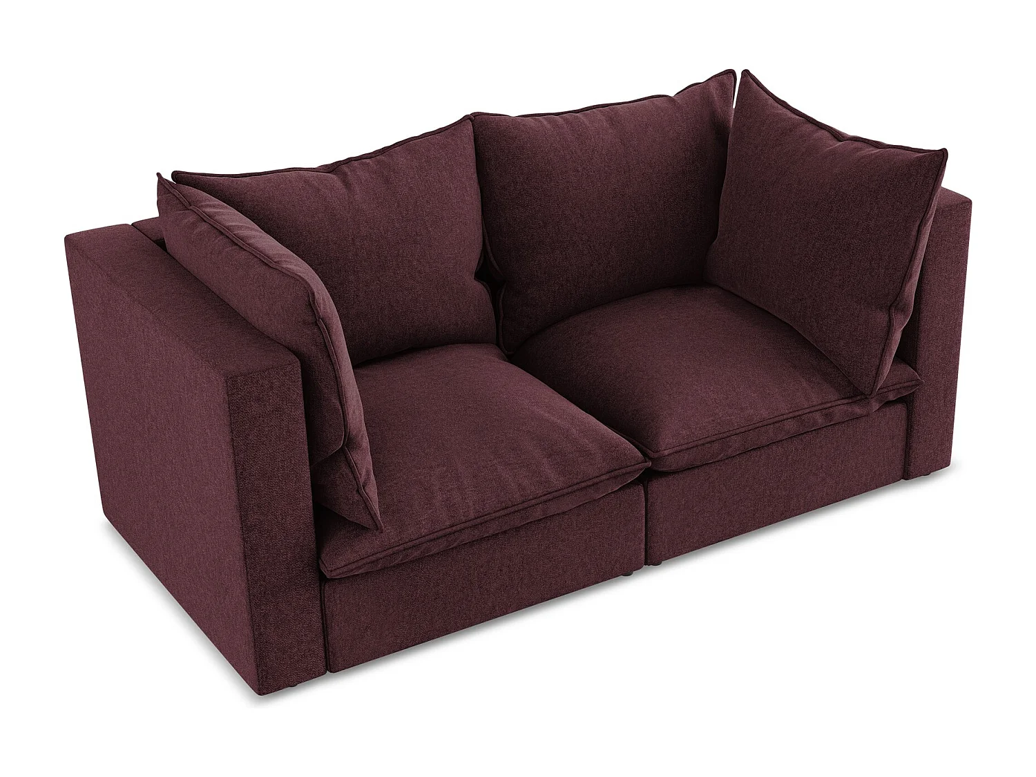 Tweezits modulaire bank van bourgondië velours - MANAO