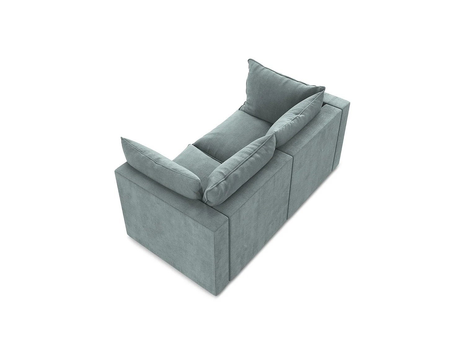 Tweezits modulaire bank van jeans textuurstof - RAVENNA