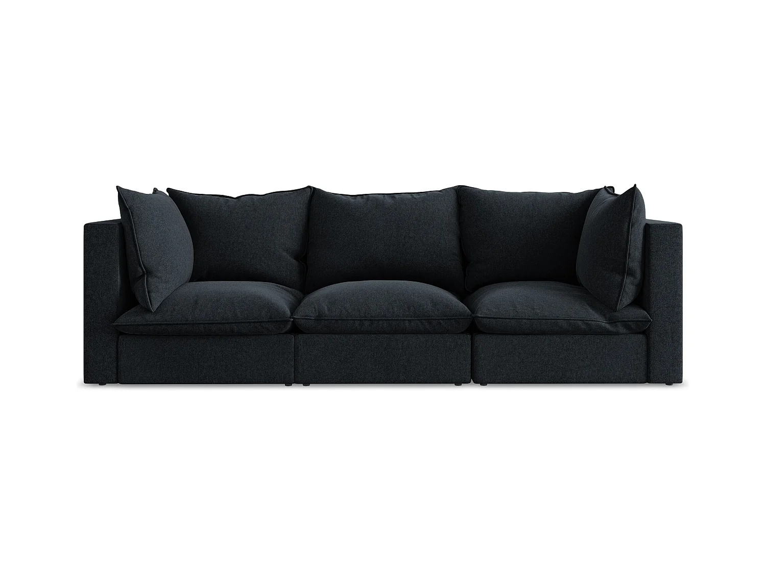 Canapé modulable 3 places en velours - bleu royal - MANAO