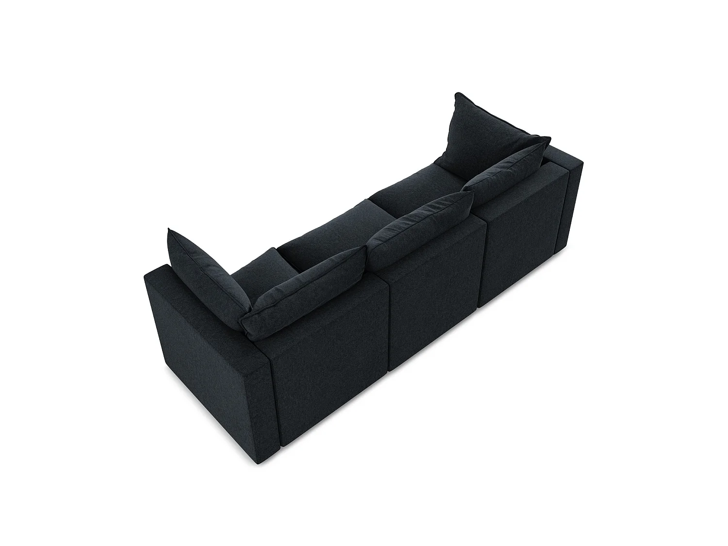 Modulares 3-Sitzer Sofa - - Samt - Königsblau - RAVENNA