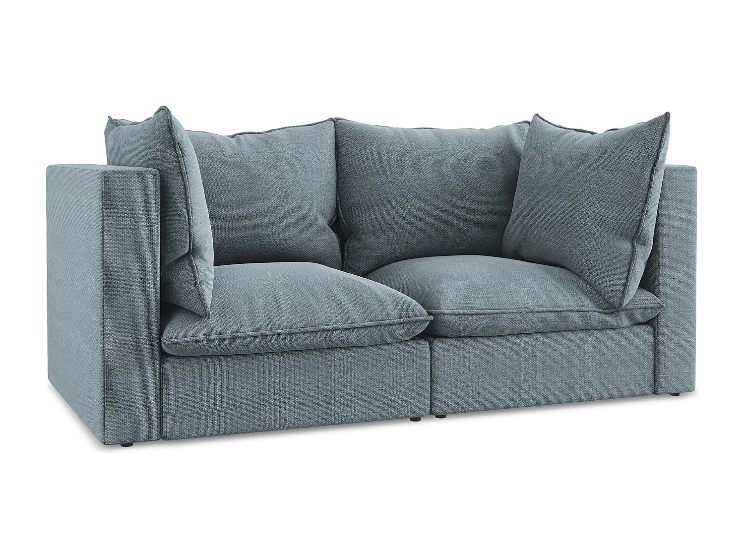 2-Sitzer Sofa - - Bouclé - Jeans - MANAO