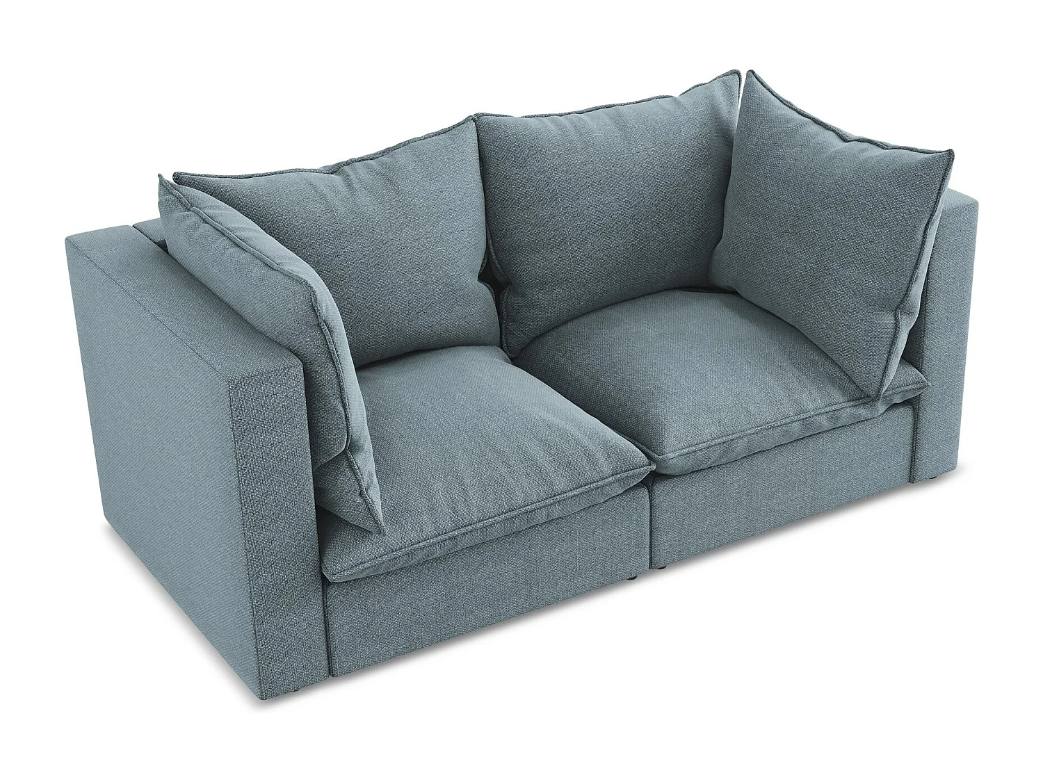 2-Sitzer Sofa - - Bouclé - Jeans - MANAO