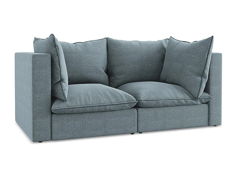 2-Sitzer Sofa - - Bouclé - Jeans - MANAO