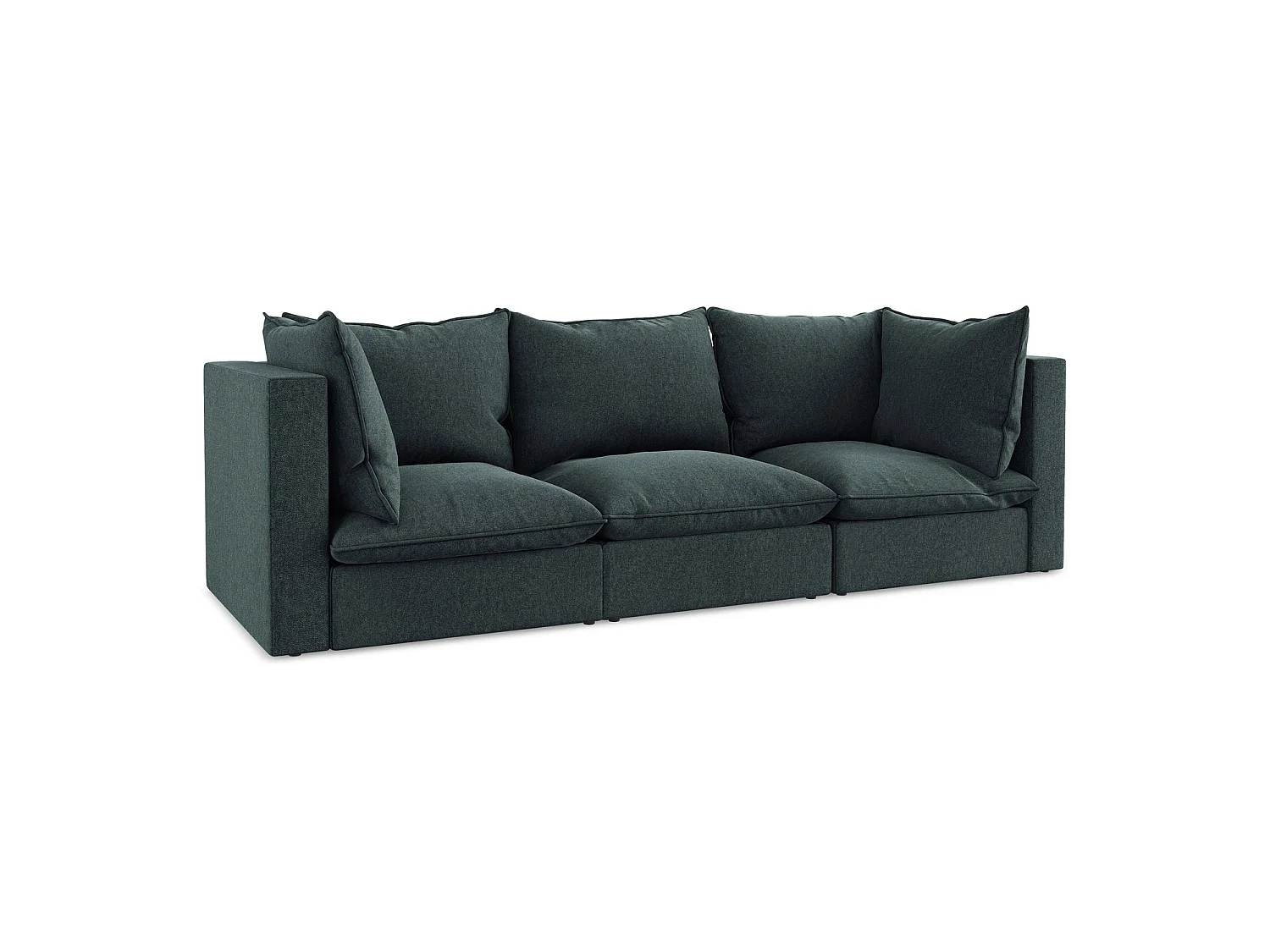 Driezits modulaire bank van marien velours - RAVENNA