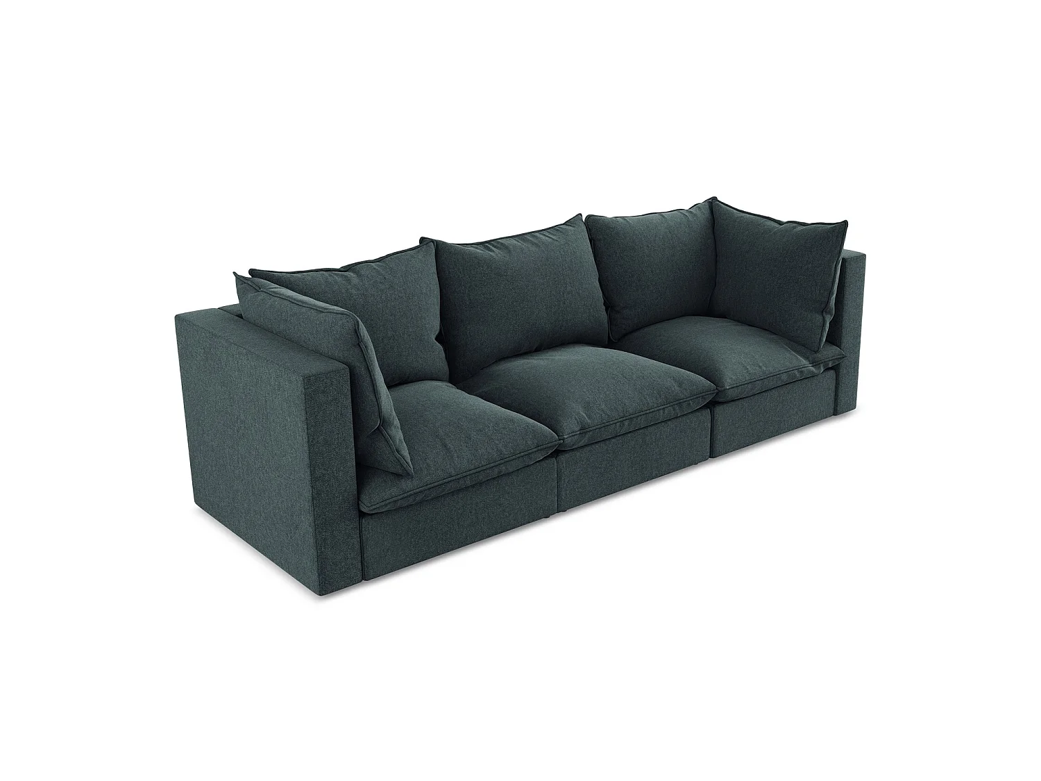 Driezits modulaire bank van marien velours - RAVENNA