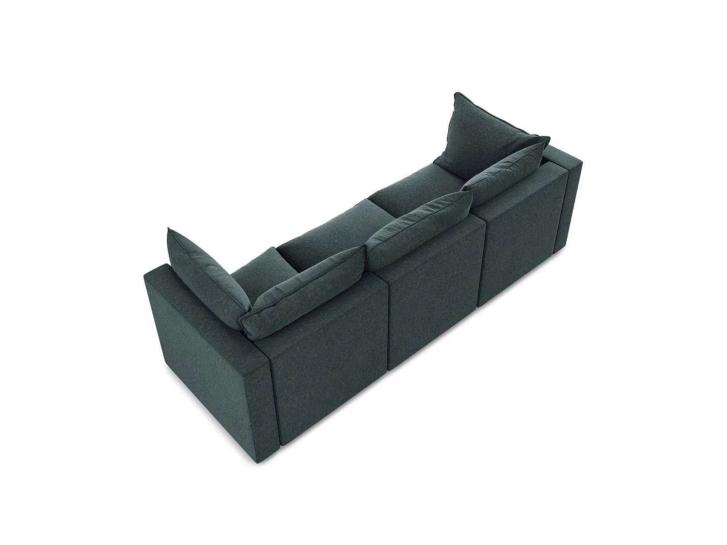 Driezits modulaire bank van marien velours - RAVENNA