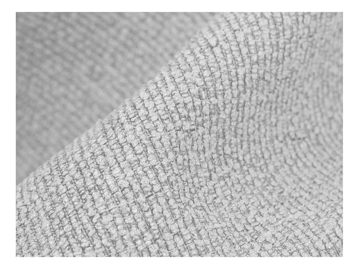 Canapé modulable 3 places en tissu bouclette - argent - MANAO