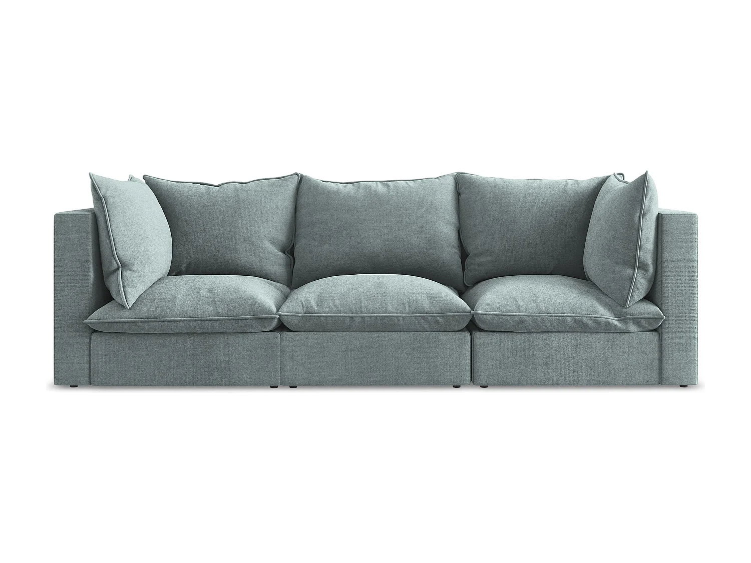 Driezits modulaire bank van jeans textuurstof - MANAO