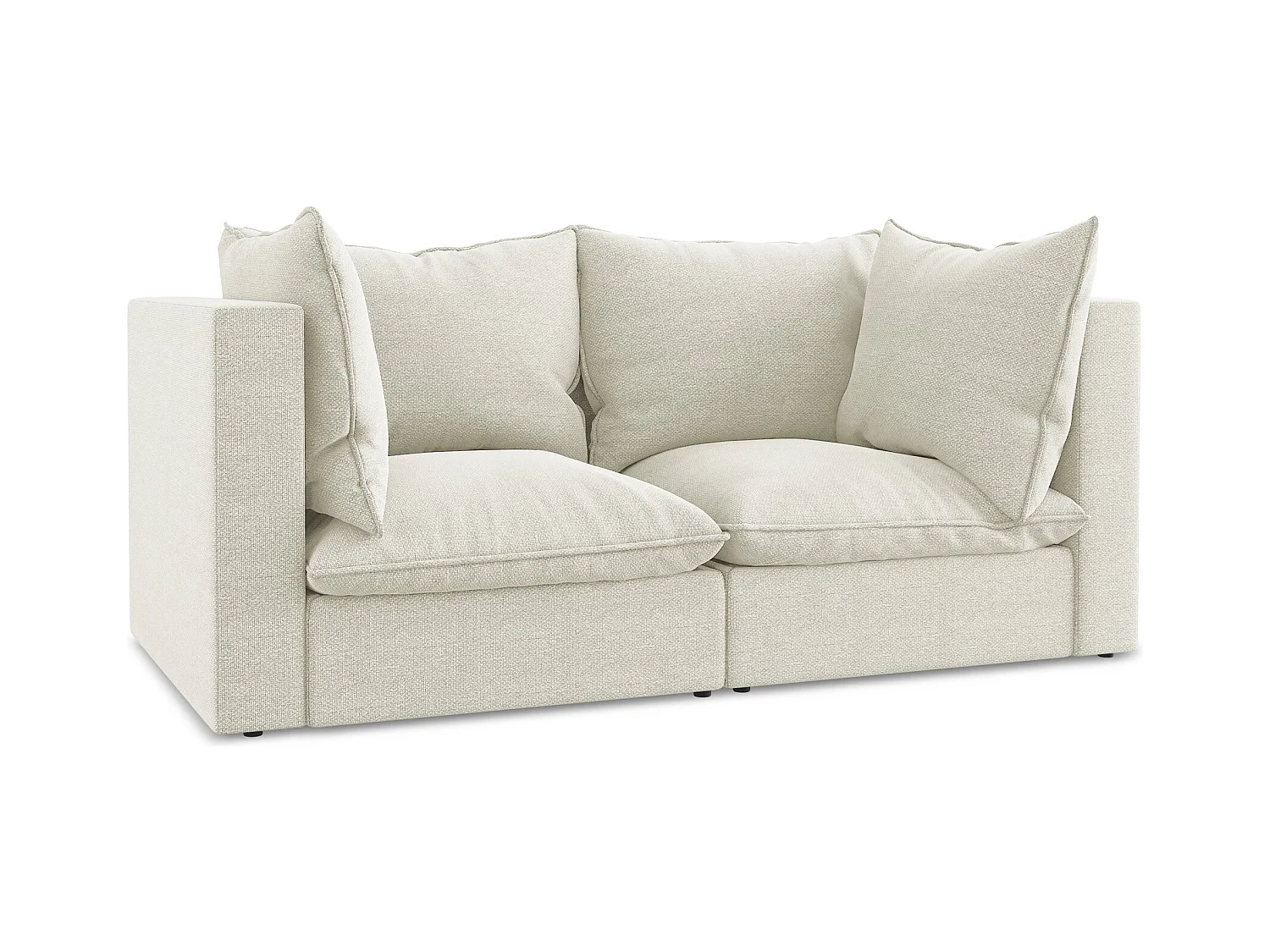 2-Sitzer Sofa - - Bouclé - Sand - MANAO