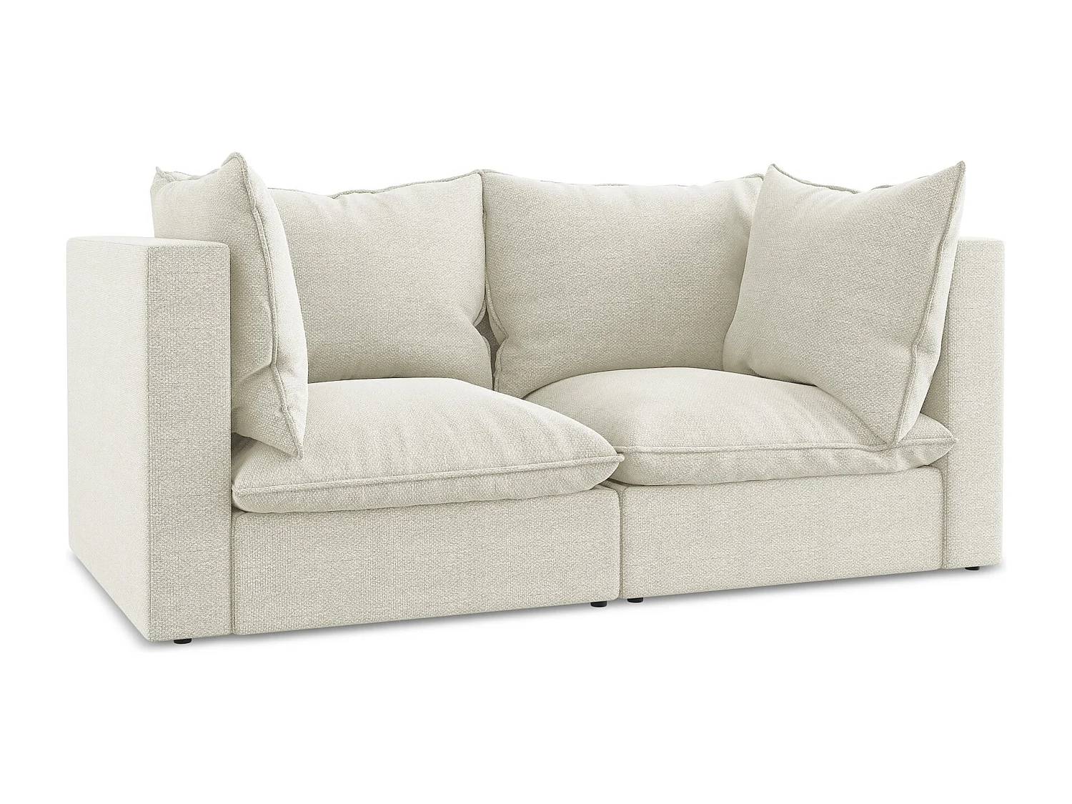 2-Sitzer Sofa - - Bouclé - Sand - MANAO