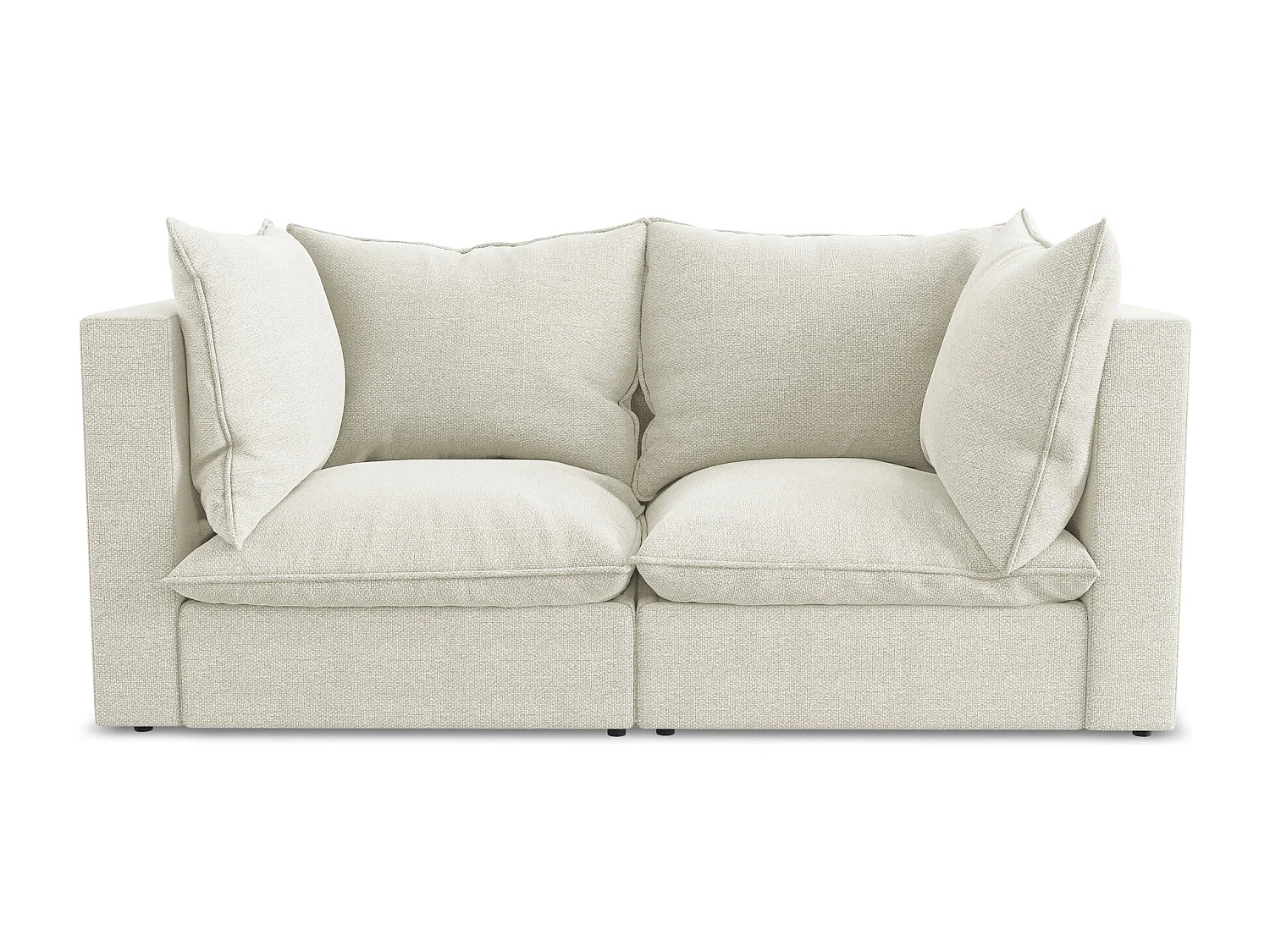 2-Sitzer Sofa - - Bouclé - Sand - MANAO