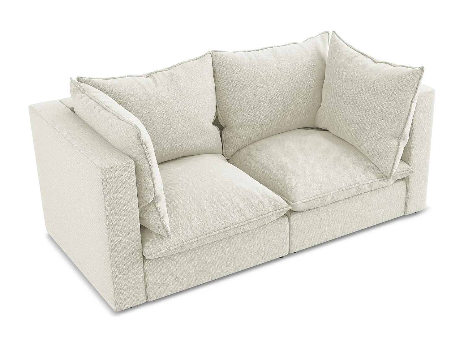 2-Sitzer Sofa - - Bouclé - Sand - MANAO
