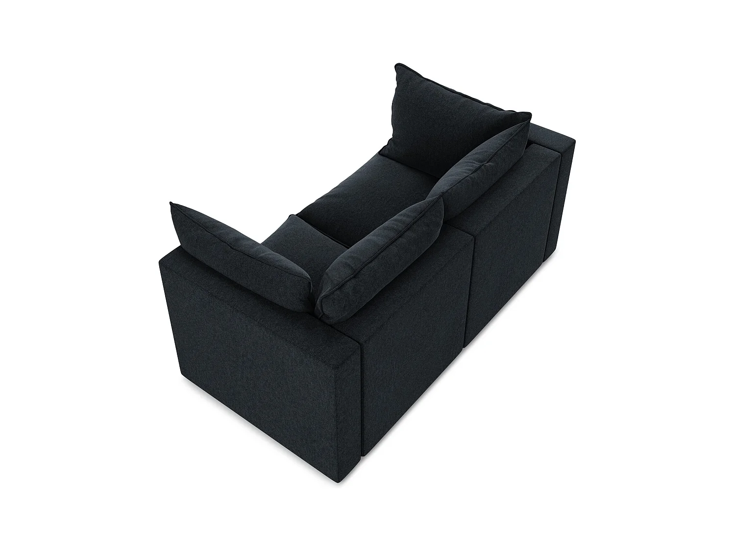 Sofá modular 2 lugares em veludo azul royal - MANAO