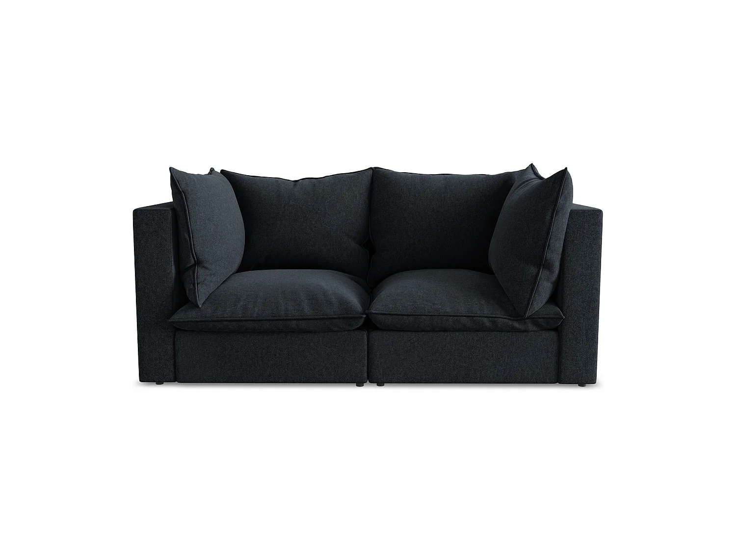 Modulares 2-Sitzer Sofa - - Samt - Königsblau - RAVENNA