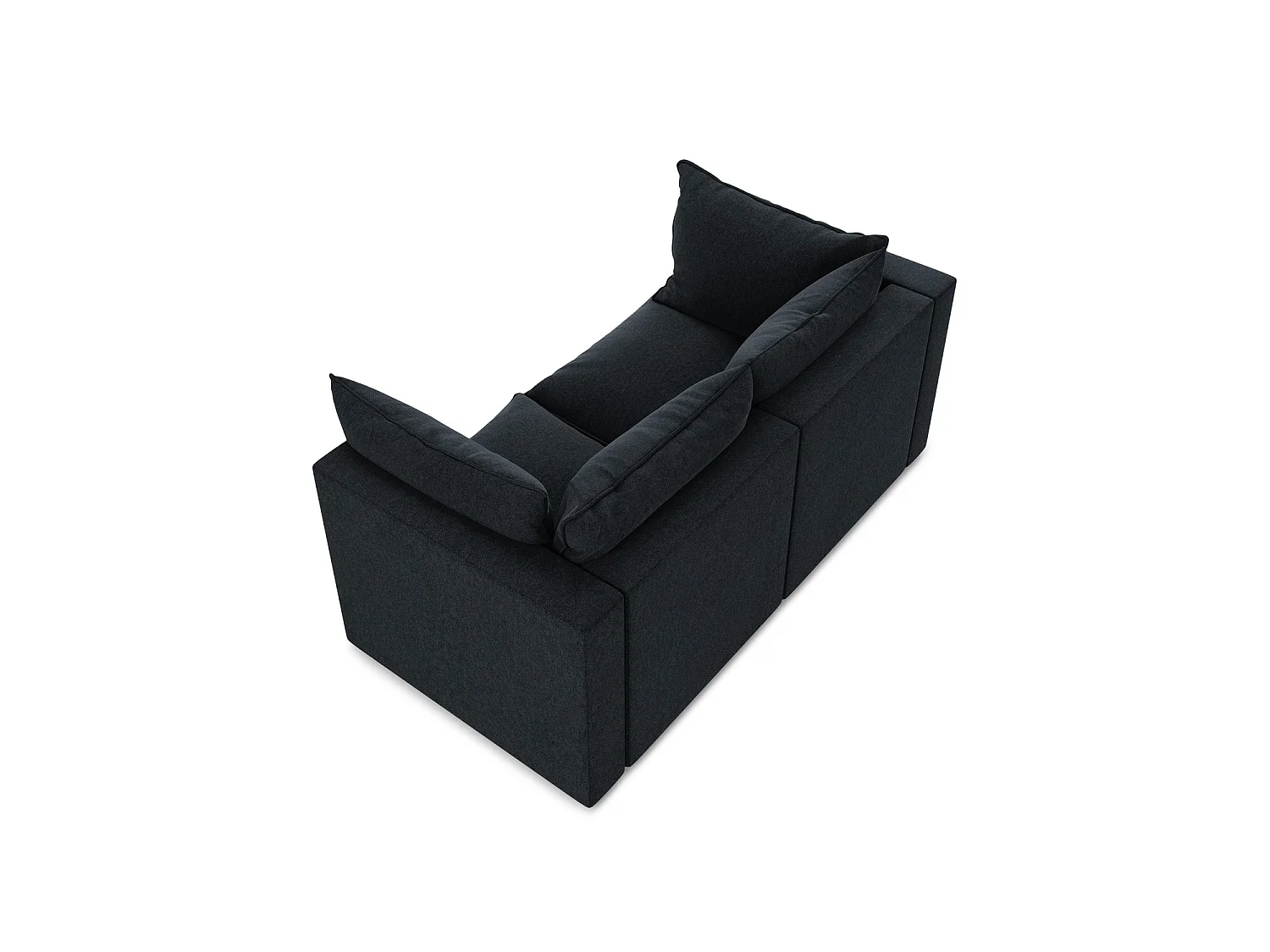 Modulares 2-Sitzer Sofa - - Samt - Königsblau - RAVENNA