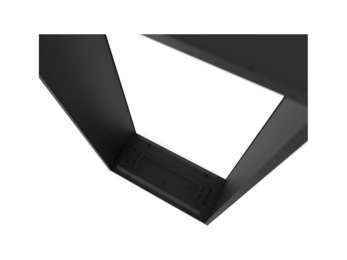 Cheminée bioéthanol 2Side 1600 Slim Vert encastrable à deux façades - Noir mat, avec vitre, brûleur 1,2 L, design moderne