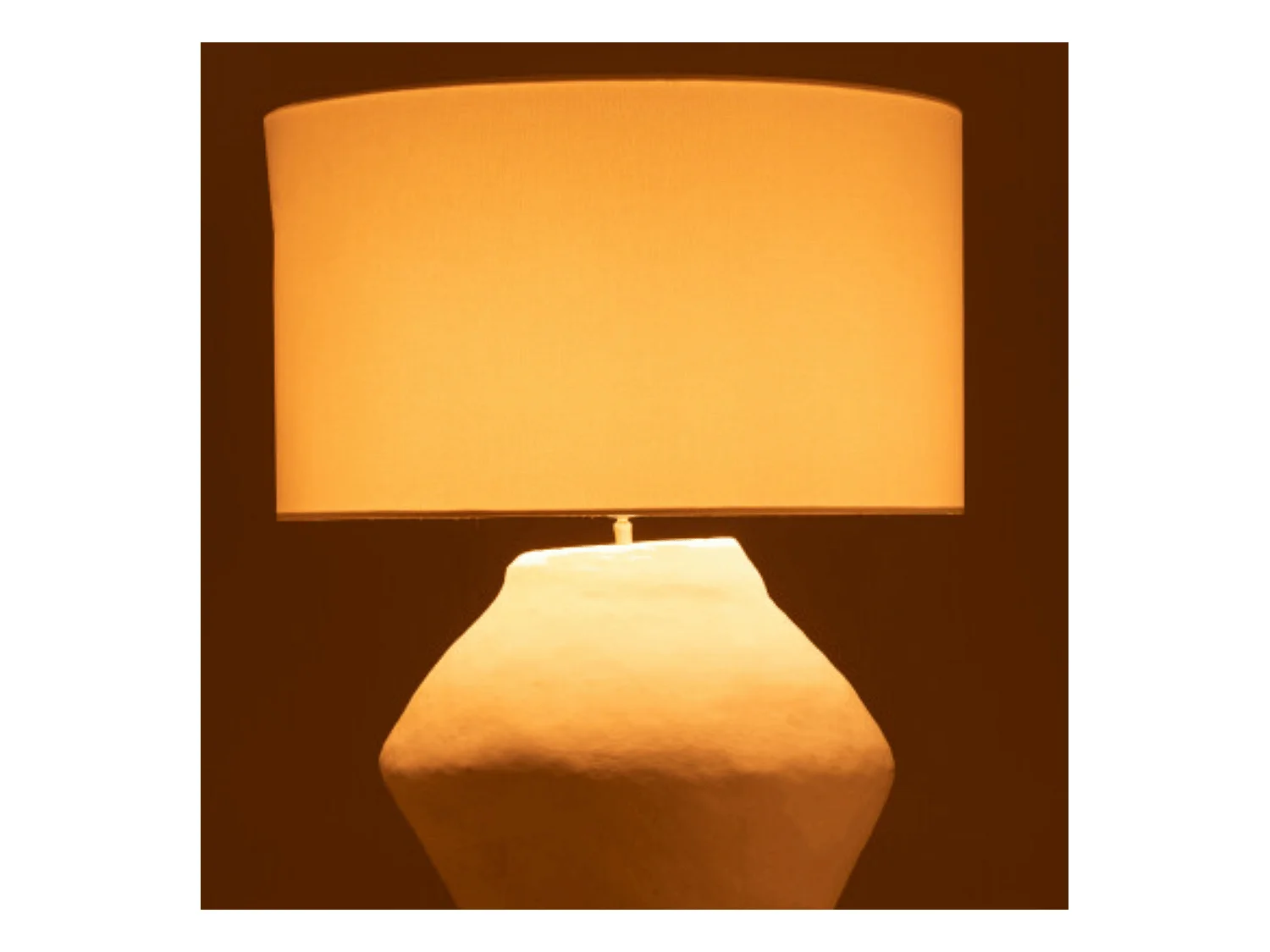 Lampe à Poser Papier Mâché "Bali Bliss" 85cm Blanc