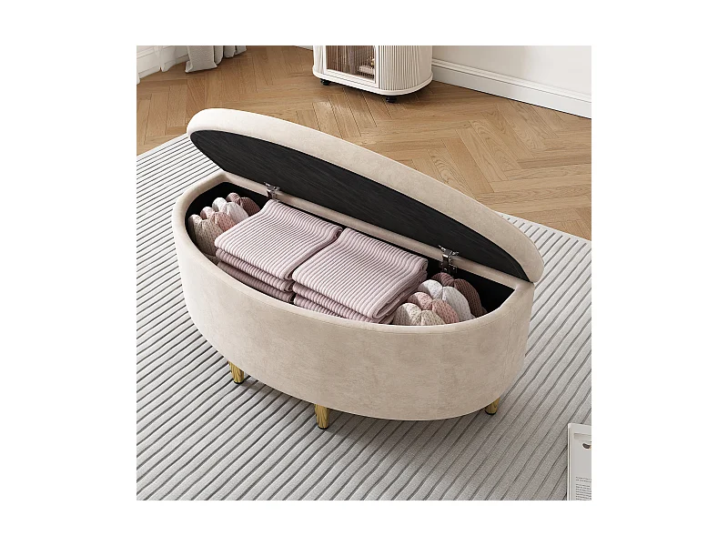 Polsterbank mit Stauraum, Polsterbank mit Samt-Aufbewahrungsbox