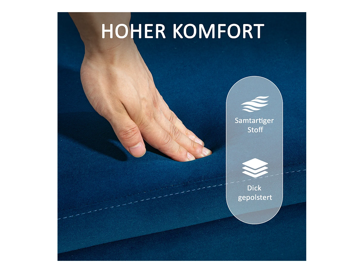 Sitzbank, Polsterbank mit Stauraum, Truhenbank, Stoff, Metall, Gummiholz