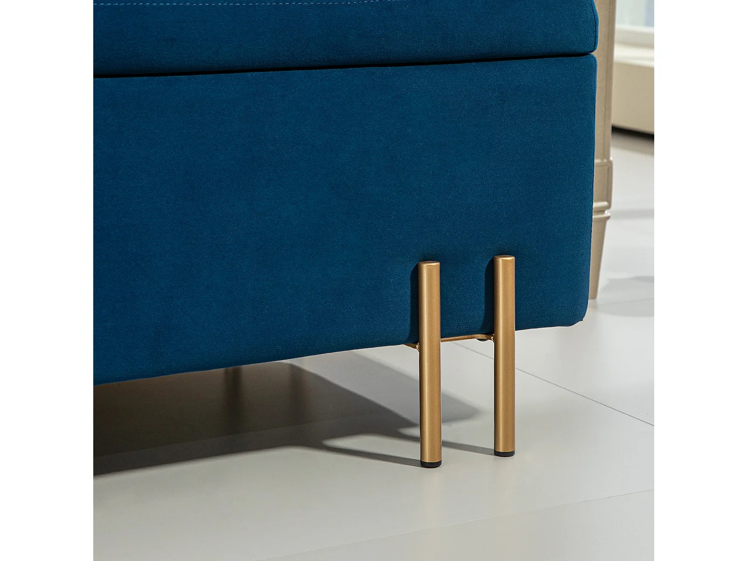 Banco,Banco tapizado con almacenaje,Baúl,Tela,Metal,Madera de Caucho