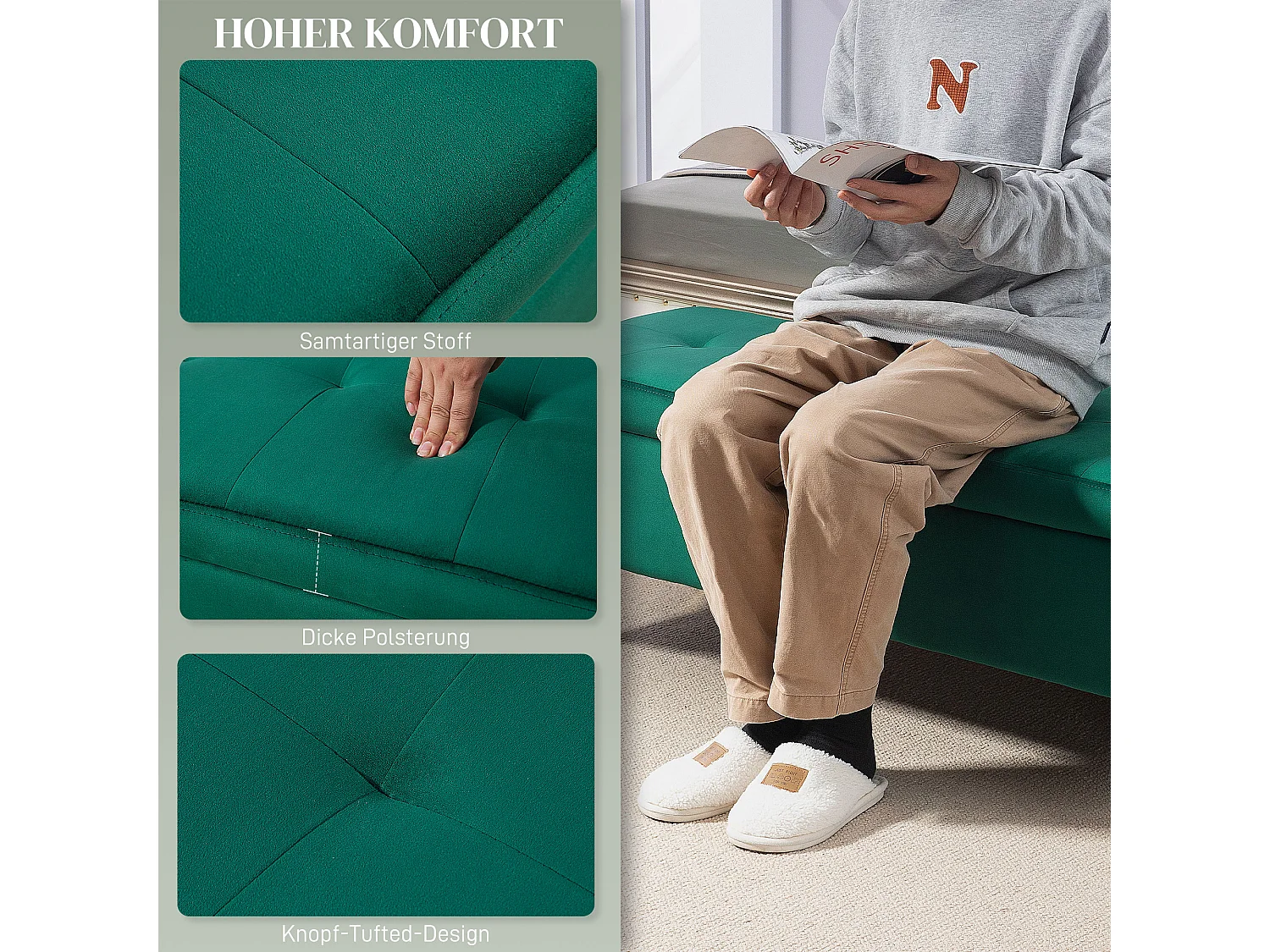 Gestoffeerde Bank met Opbergruimte,Fluwelen Look,120 x 44 x 44,5 cm,Metalen Poten