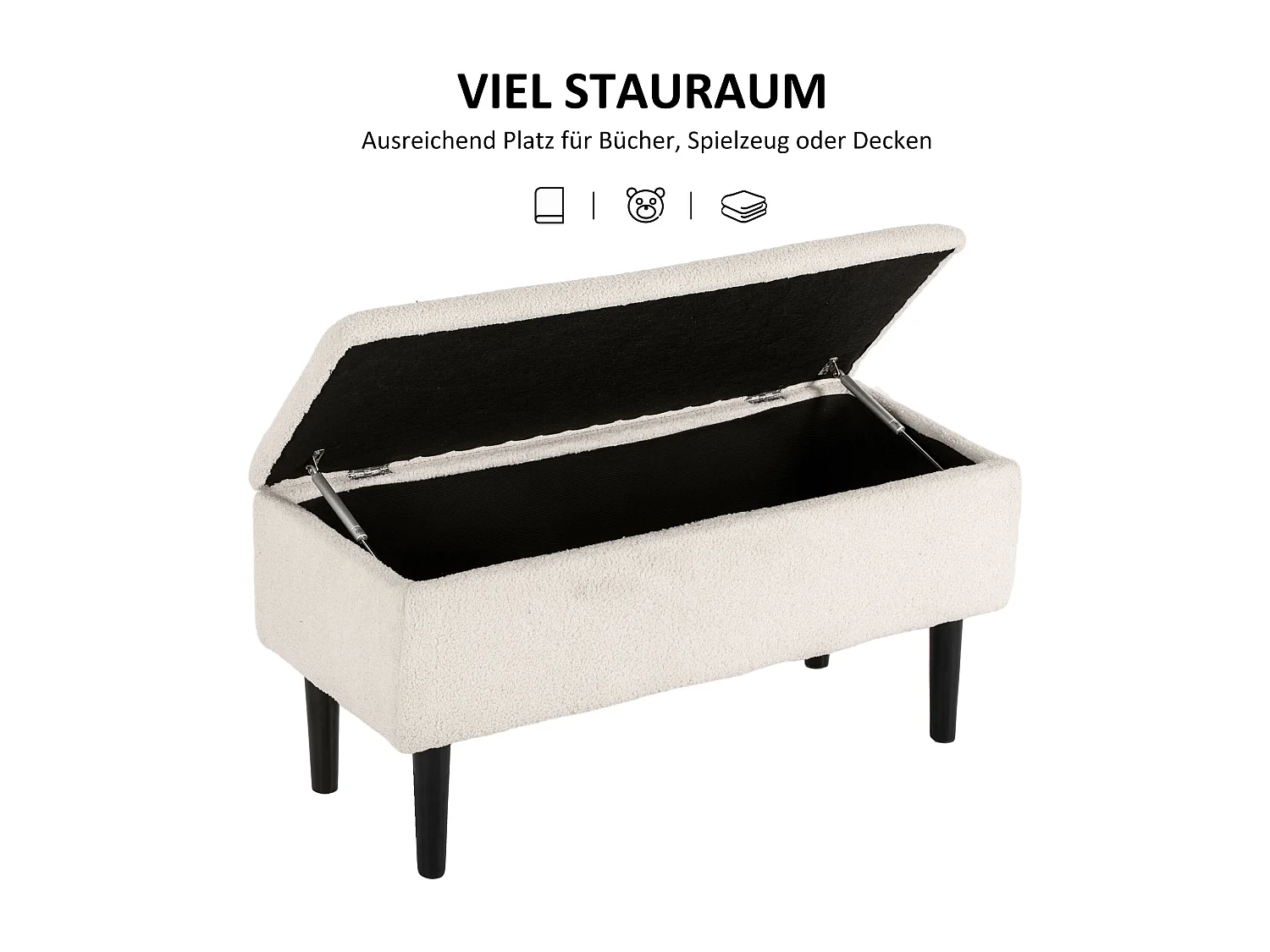 Gestoffeerde Bank met Opbergruimte,Fluwelen Look,95 x 38 x 45 cm